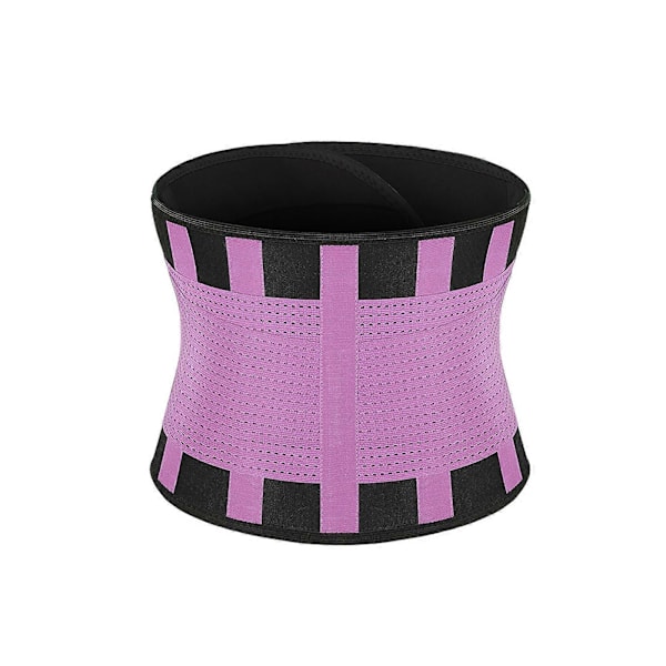 Andningsbar Midjetränare Korsett Bantningsbälte Ortopediskt Stöd Kroppsformare Bastutrimmer Light Purple XL