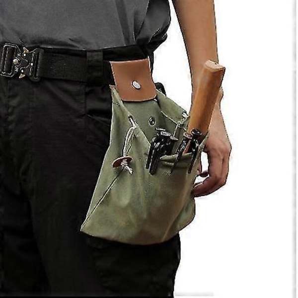 Foderpåse Läder Canvas Hopfällbar Väska Camping Foderpåse Brown