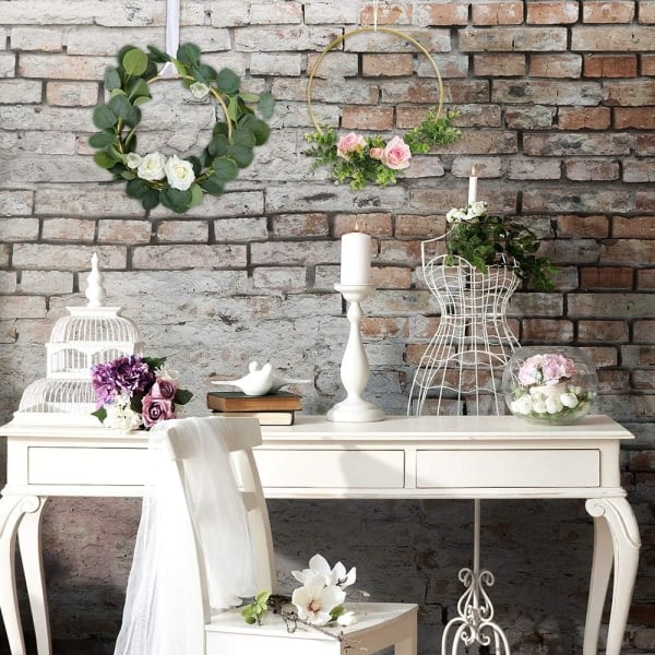 30 cm store metalringe i guld til DIY bryllupper