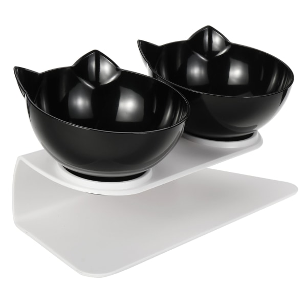 Pet Feeding Bowls Black 27.5 x 13.5 x 13.5 cm