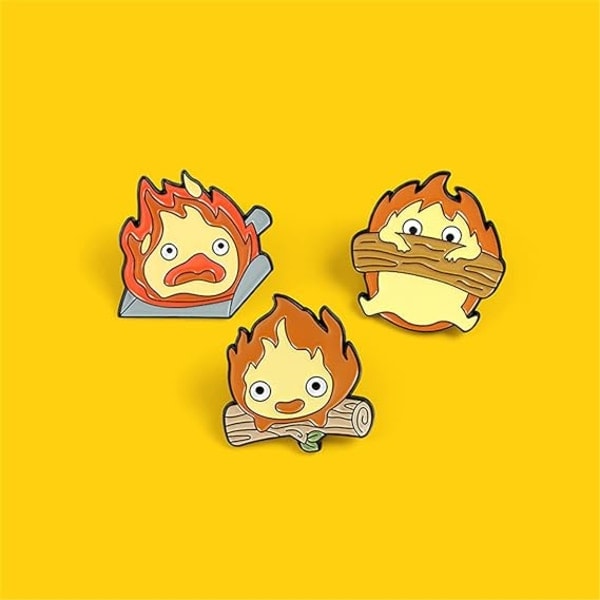 3 st Nya Tecknade Söta Kreativa Animationsfigurer Modellering Legering Brosch Etikett Nål Coola Saker Anpassad Badge Söt Söt Kvinna