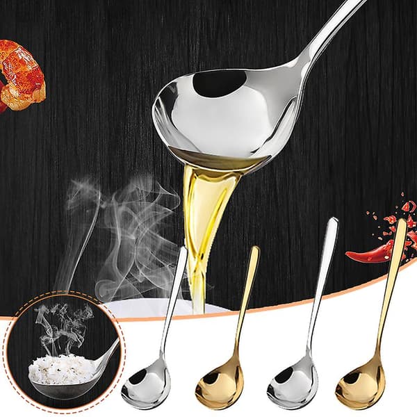 Miniøse i rustfrit stål 1/2/4 stk. Sovseske med glat overflade, poleret dyb serveringssuppe Gold