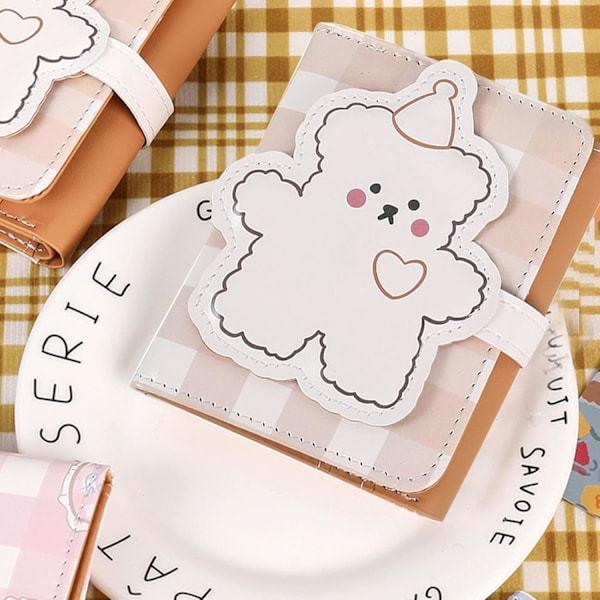 Kiva lompakko söpöjen piirroshahmojen korttikotelo tytöille kolikkopussi anime avainkotelo korttikotelo etutasku lompakko Plaid Bear