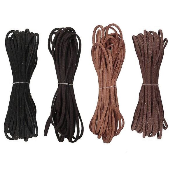 4:e läderkabel, läderhalsbandssnöre spets läderremsa för armband halsband DIY