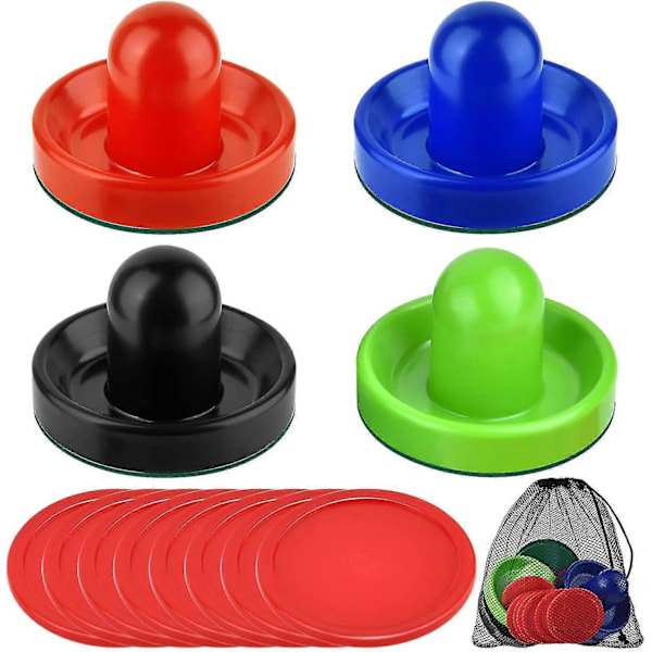 Air Hockey Sæt Hockey Bord Tilbehør Slam Sæt 4 Pushere, 8 Bolde Navy blue