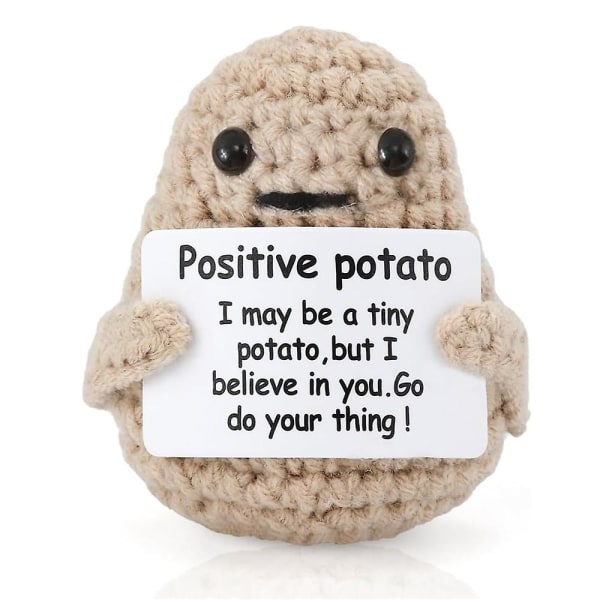 3\" Mini Hauska Positiivinen Elämän Peruna, Kannustava Mielenkiintoinen Neulotu 1Kpl Positiivinen Peruna 1Pc Positive Potato