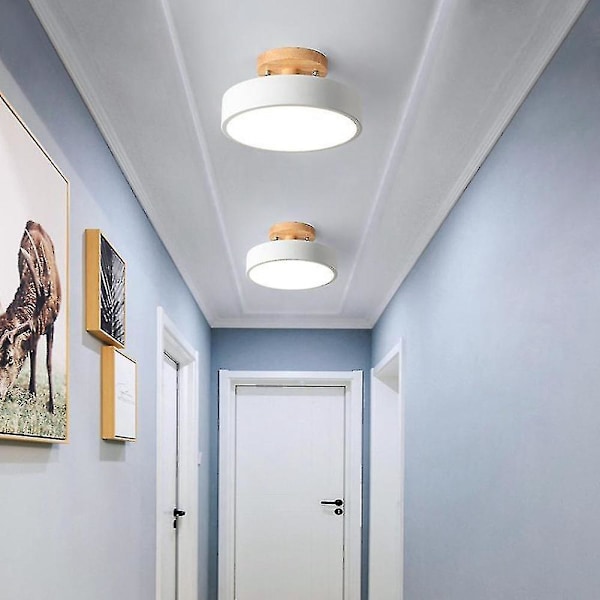 Taklampor Modern LED Nordisk Träbelysning Inomhus - Grå