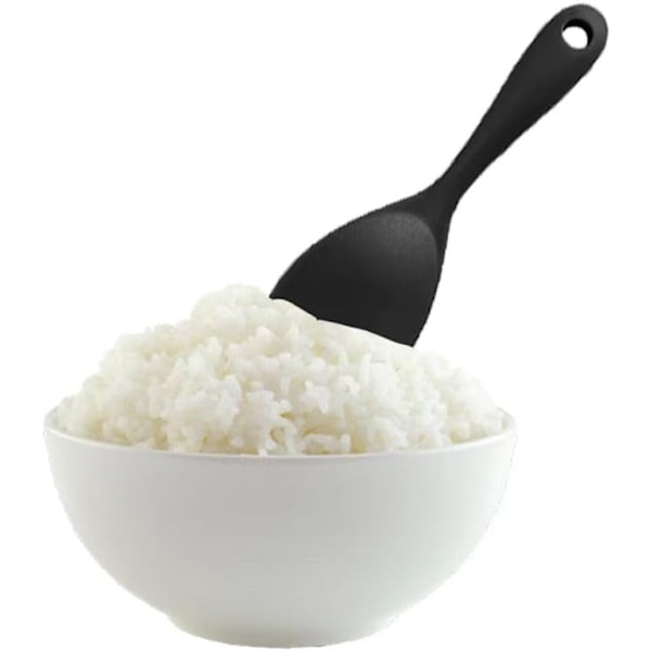 Risservingsske, Silikon Rispadle, Silicagel Rissske, Non-Stick Rissske, Køkkenredskab