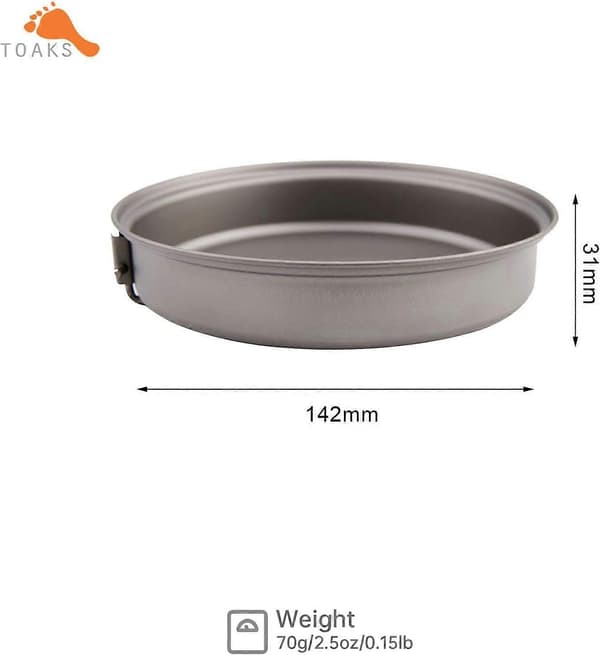 Titanium Stekpanna Utomhus Camping Picknick Lättviktsutrustning 145mm