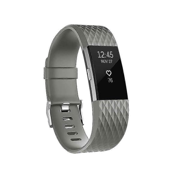 Timanttikuvioitu ranneke Fitbit Charge 2:lle, 10,5x8,5cm Grey