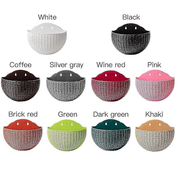 Seinään kiinnitettävät kukkaruukut Kukkaruukku Lahja Parveke Puoliympyrän muotoinen Sisä- ja ulkokäyttöön Kodin koristelu Riippuva eurooppalaistyylinen maljakko Silver gray large size