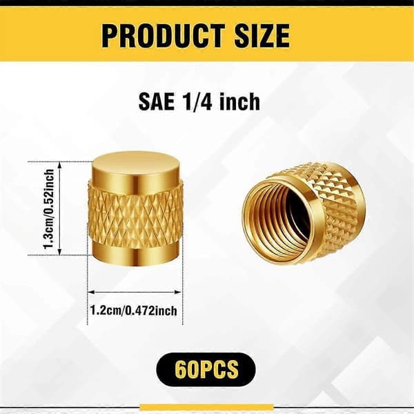 50 st 1/4 Flare Lock, Rund Mässing Med Neopren O-ringstätning