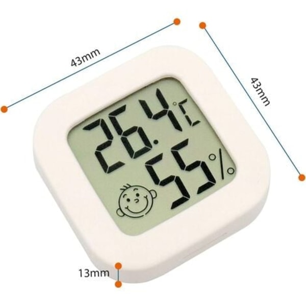 3-delt Digital Indendørs Termometer Hygrometer Luftfugtighed Temperatur LCD Display Bluetooth Sensor Trådløs Termometer til Hjem, Kontor, Digital