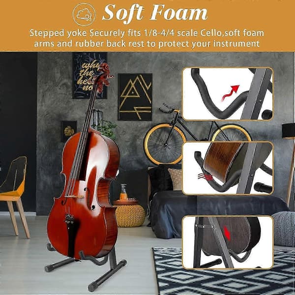 Musikk Instrument Stativ, Justerbart Cellostativ, A-ramme Sammenleggbart Violinstativ, Gitarstativ