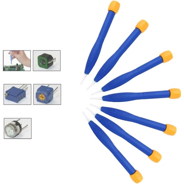8-delt elektrisk skrutrekkersett med justerbar frekvens, antistatisk plast og keramikk, husholdningsverktøy