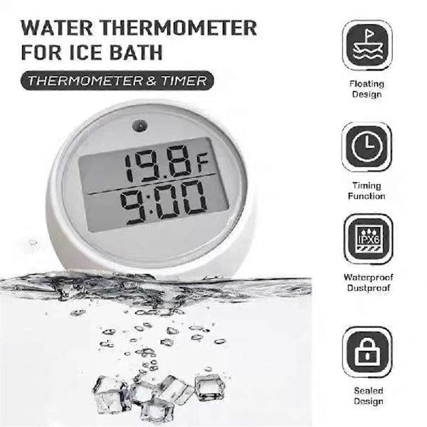 Isbads Termometer med, Koldtvands Immersion Termometer Flydende 2-i-1 Multi-Funktions Isbads Termometer
