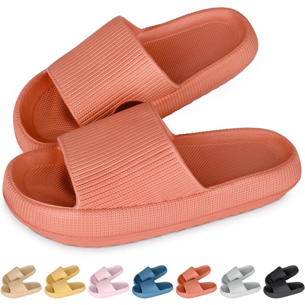 Pilvi Slippersit Naiset Miehet  Slippersit Uima-altaalle Kesä Flip Flop Suihku Kylpytyyny Slippersit Orange 8/9 UK