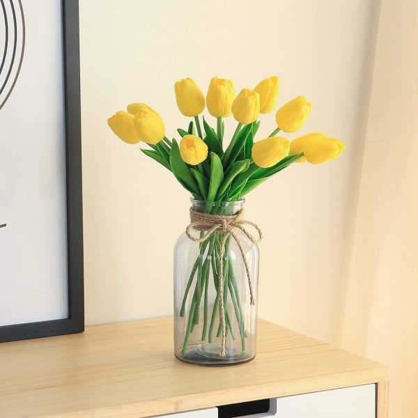20 stk. Ægte Touch Latex Kunstige Tulipaner Blomster Falske Tulipaner