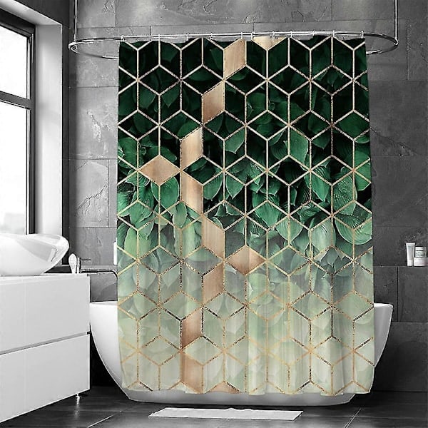 Modern Vattentätt Duschdraperi för Badrum Green 180x180cm
