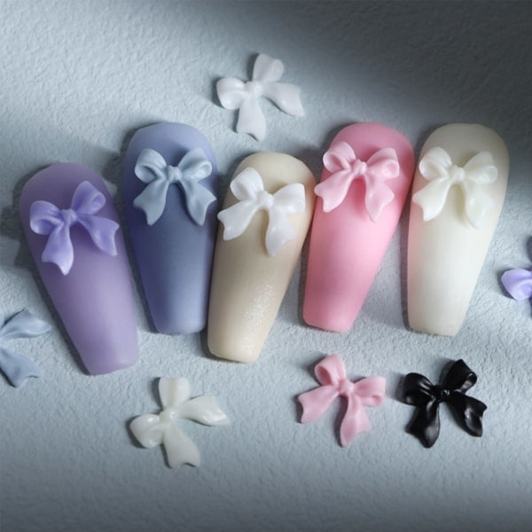 30 st Resin Bowknots Nagelkonst 3D Rosetter Ornament Berlocker Smycken DIY UV Gel Design Söta Manikyr Tillbehör