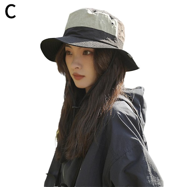 Snabbtorkande Vattentät Unisex Fiskehatt - Perfekt för Sommarvandringar! Black