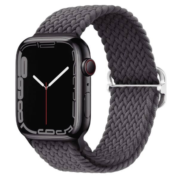 Apple Watch -nauha Kudottu 42mm / 44mm / 45mm / 49mm - Elastinen ranneke Gray