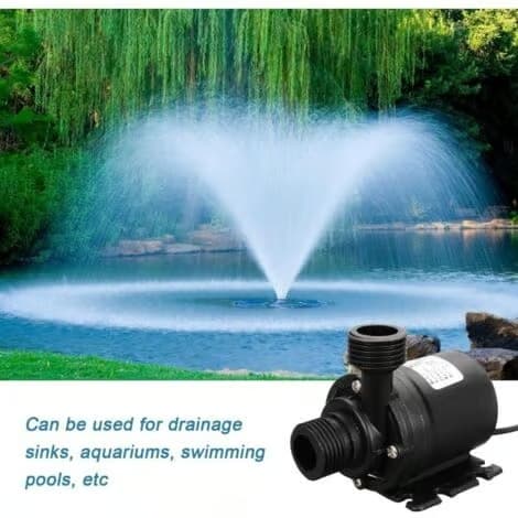 12V dränkbar pump Mini dränkbar pump 800L/h lyfthöjd 6m IP68 vattentät för akvarier och fontäner