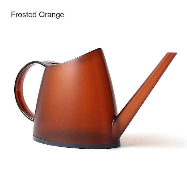 Transparent matt vattenkanna med lång pip, liten vattenkruka för inomhus- och utomhusbruk Frosted Orange