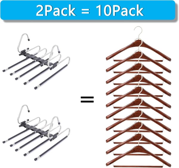 2-pak Closet Multi-Layer Multi-Use Bukseholder Organizer (2-pak)