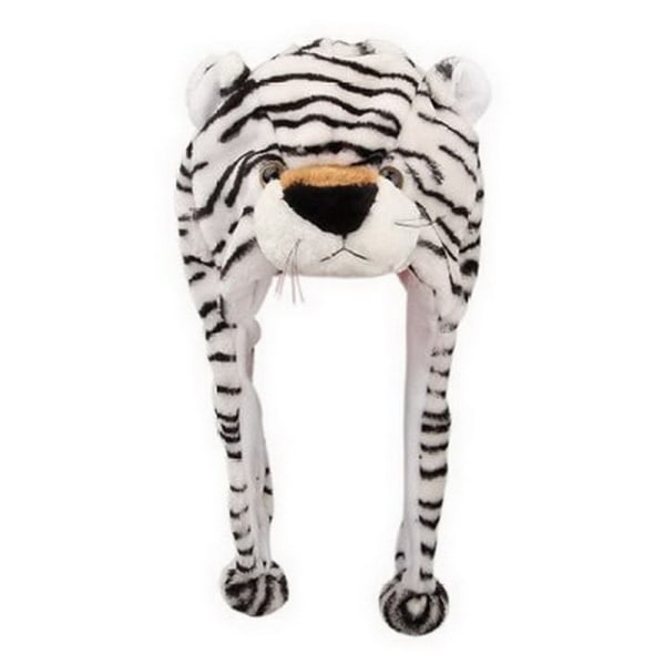 Plush dyrehatt for barn og voksne, tegneseriehatt, barnehage, foreldre-barn rekvisitter, hodeplagg, 10 - hvit tiger