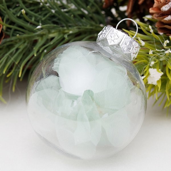 6cm/24 stk Julekule Sett Transparent Kule Malt