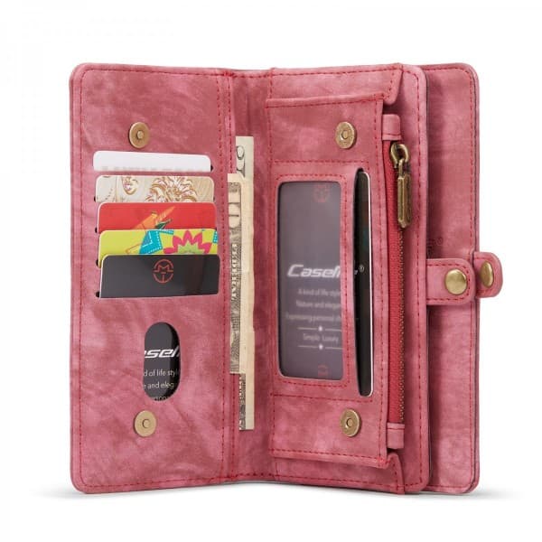 CaseMe Multi-Slot 2 i 1 Plånboksfodral iPhone 13 Pro Max Röd