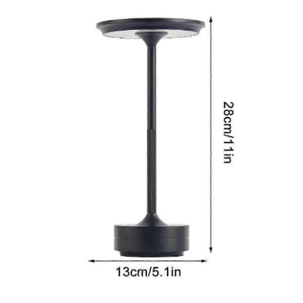 Trådløs bordlampe dimbar vanntett metall USB oppladbare bordlamper Gold