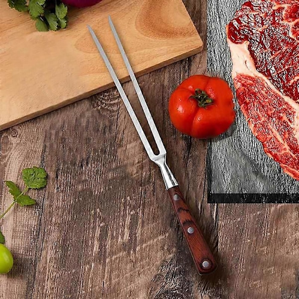 Barsinfi Kraftig Utformet Gaffel i Rustfritt Stål, Grill Gaffel for Kjøtt, Brukes til Å Fikse, Flytte, Fjærkre og Kalkun