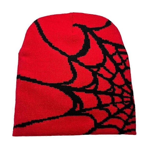 Y2k Pipo Hämähäkinverkkohattu Y2k Neulottu Pipo Hattu Skullies Pipo Hämähäkinverkko Pipo Hattu Löysä Riippuva Pipo Lakki Pääkallolakki W