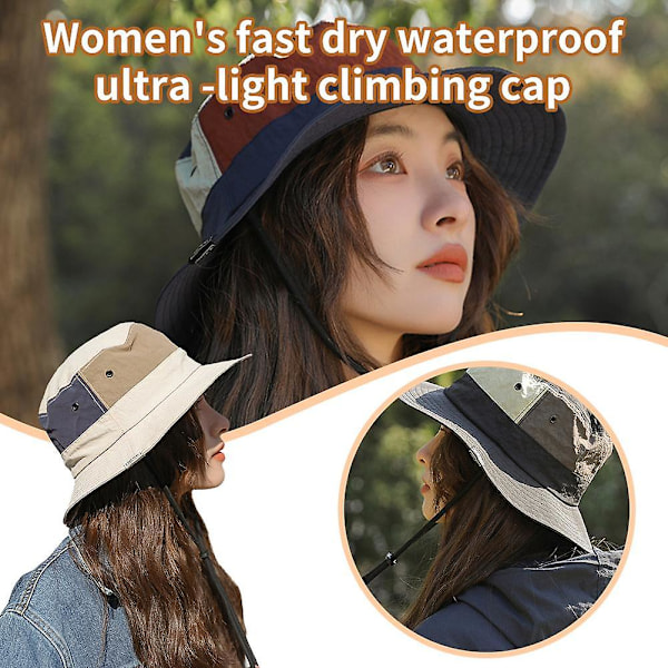 Hurtigtørrende Vandtæt Unisex Fiskerhat - Ideel til Sommer Vandreture! Navy blue