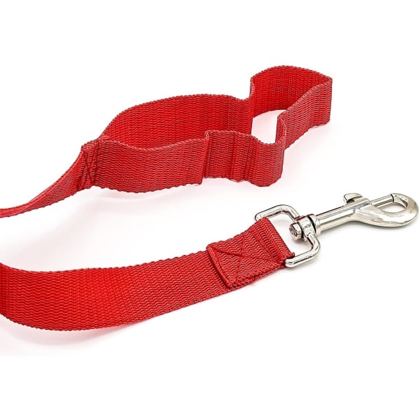 Ekstra Lang Hundetreningsline, 5m Nylonline for Store, Mellomstore og Små Hunder - Perfekt for Innkallingstrening, Lydighet, Løping, Camping Red