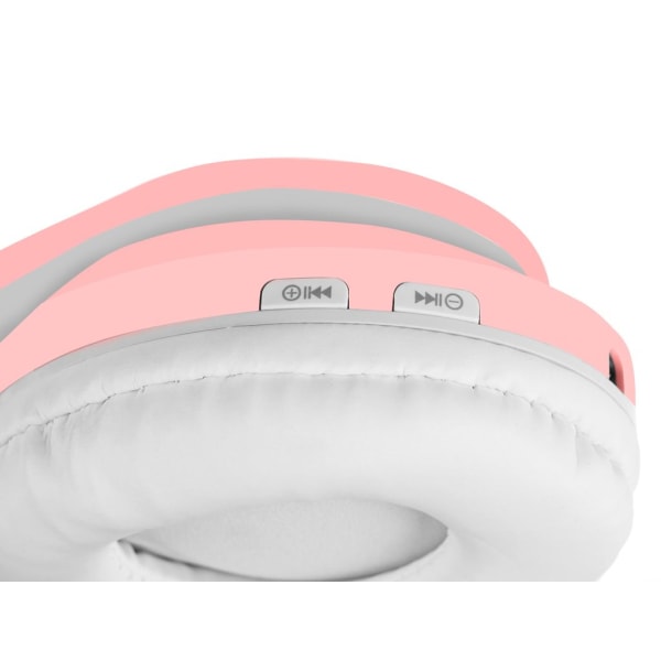 Børnehovedtelefoner Bluetooth LED Trådløse Katteører 16865 (Pink)