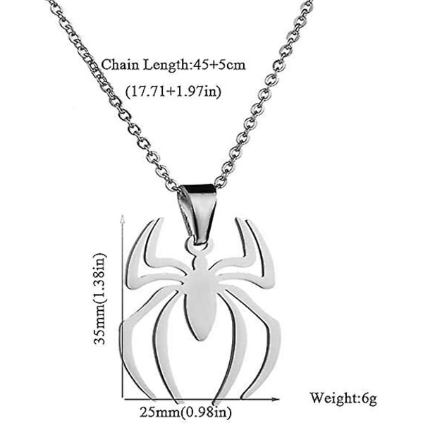 Spindelhängande halsband i rostfritt stål Lätt hypoallergen