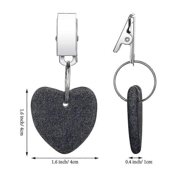 4-pack Dukvikter Hängen Hjärtformade Dukklämmor Black