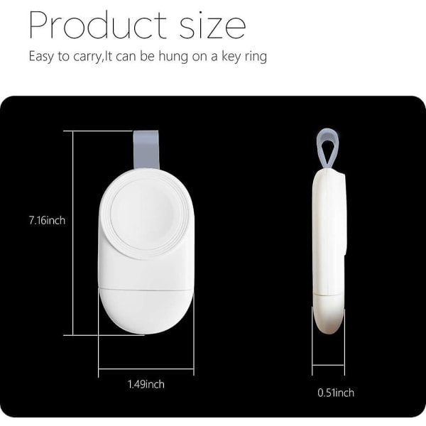 Opdateret Version Ur-oplader, Bærbar Magnetisk Trådløs Oplader til Iwatch Opladningsstander Trådløs Kompatibel til Apple Watch Series Se 6 5 4 3 2 1