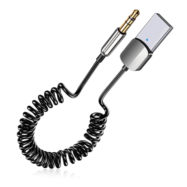 Bluetooth-kompatibel mottaker Høydefinisjon Trådløs lyd BT 5.0 Adapter USB 3.5mm AUX for bil/hjem Stereo