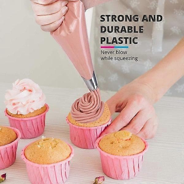 100 stk. Store Spritzposer Engangs Spritz Dekorer Kake Dekorering Transparent