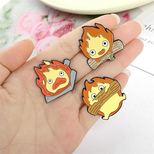 3 st Nya Tecknade Söta Kreativa Animationsfigurer Modellering Legering Brosch Etikett Nål Coola Saker Anpassad Badge Söt Söt Kvinna
