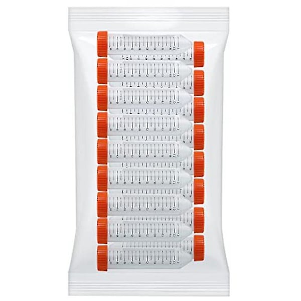 Kartiomaiset sentrifugointipullot 50 ml, 25 kpl, steriilit koeputket ruuvikorkilla