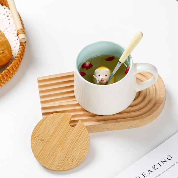 Gaver til kvinder Sød 3D dyre Kaffe Kops Te Kop Kawaii Ting Sjove Seje Kopper (uden ske og låg)