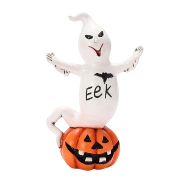 Halloween-dekorasjon Søt Spøkelsesfigur Samling Mote Skrivebordsornament EeK