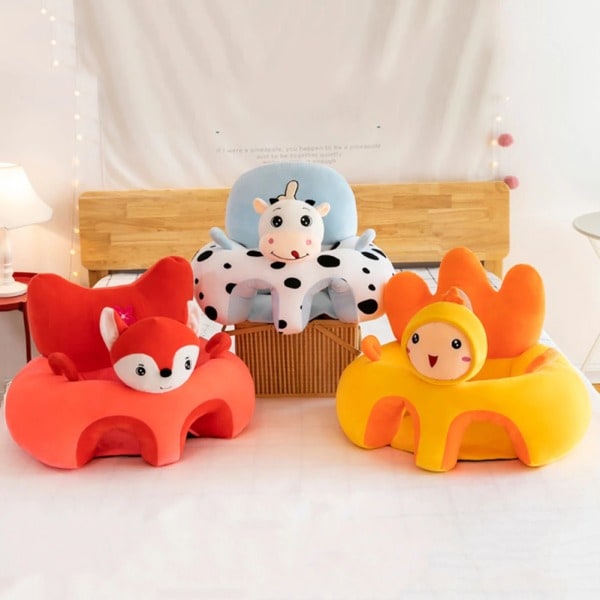 Plush Babystol Cartoon Baby Soffa Stöd Resa Mjuk Stol utan Fyllning B