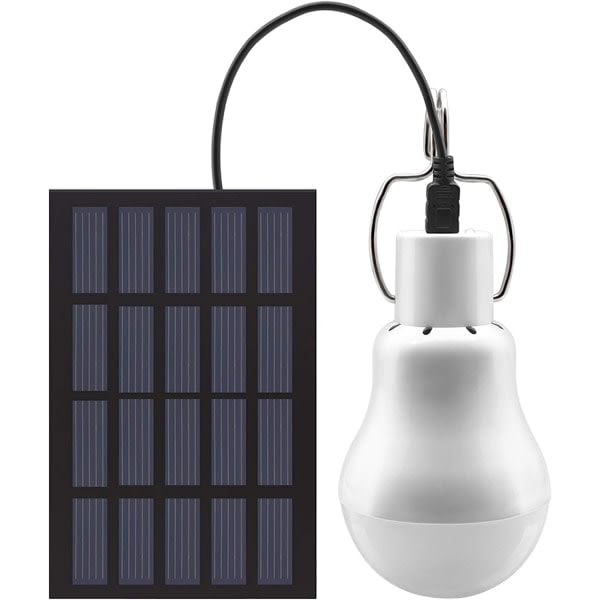 Aurinkovoimalla toimiva LED-lamppu Kannettava aurinkovalo aurinkopaneelilla puutarhaan, terassille, sisätiloihin, ulkotiloihin, vaellukseen, leirintään, telttaan, kalastukseen