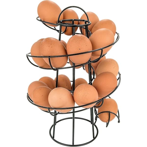 Egg Rack Deluxe Moderne Spiral Dispenser Rack Black
